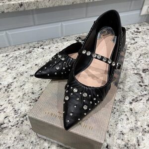 ANTONIO MELANI Black Studded Heels